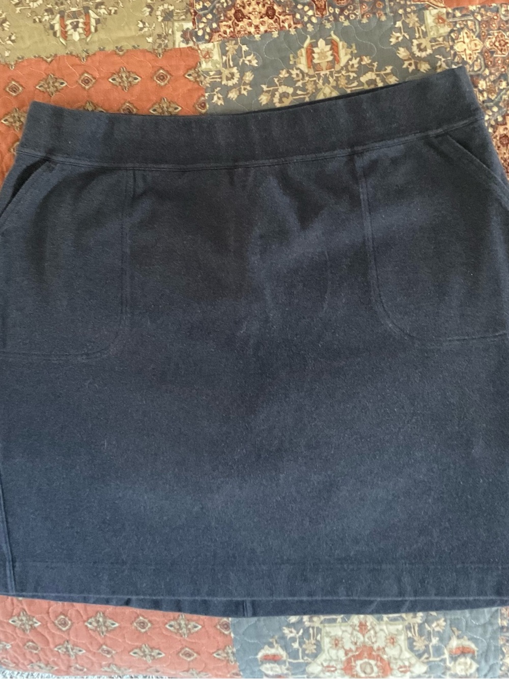 Duluth Trading Classic Navy Women's Knit Skort - 90% cotton, 10% spandex. - Picture 5 of 9